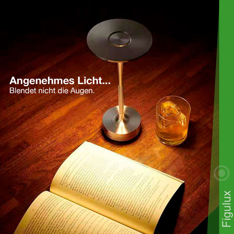 Hipberlin Figulux™ - Stilvolle wetterfeste Akku-Tischlampe